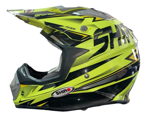 Casco Croos Shiro Mx 912 Thunder Talle Xl