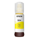 Botella De Tinta Epson T504 Amarillo 70ml Dye, T504420-al
