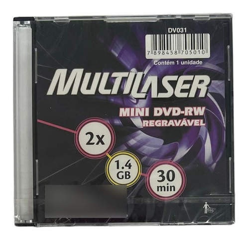 Mini Dvd-rw 2x 1.4gb 30 Min Multilaser *lacrado*