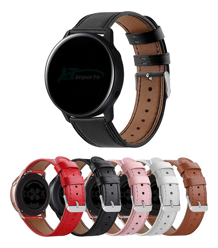 Pulseira De Couro Para Samsung Galaxy Watch Active 2 44mm