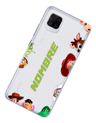 Funda Para Zte Personajes Toy Story Personalizado Nombre