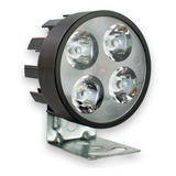 Faros Redondos 4 Led 12v 12w Varios Colores Fijo Y Estrobo