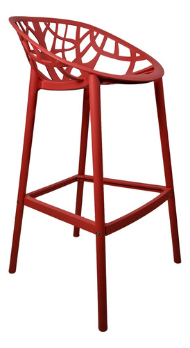 Silla Minimalista Nido Alta Moderna Periquera Hogar Rojo