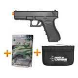 Pistola Airsoft Glock G18c Bivolt + Bbs 0,20g + Capa - Cyma