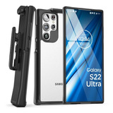 Funda Transparente Con Clip Para Samsung Galaxy S22 Ultra