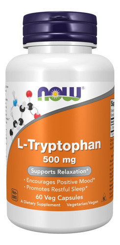 L Triptofano Tryptophan 500mg 60 Caps Now Foods Eua