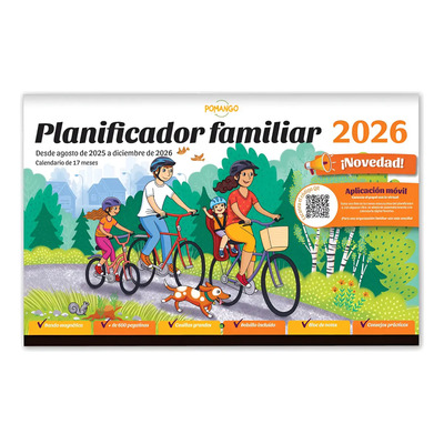 Calendario Planificador Familiar 2026 Magnético Con Stickers | Meses sin interés