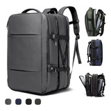 Kit Mochila Executiva P/ Viagem Expansível Usb D'agua 27-45l