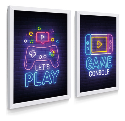 Quadro Decorativo Game Geek Gamer Play Quarto Para Hall Sala