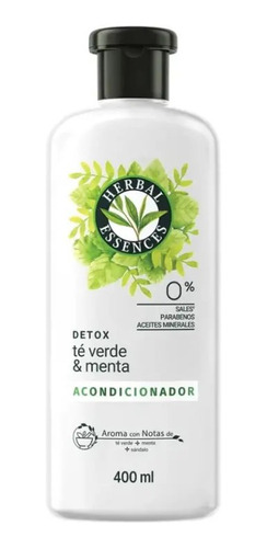 Acondicionador Herbal Essences Detox,té Verde,menta 400 Ml