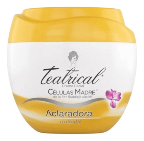 Crema Facial Aclaradora Teatrical Células Madre Para Todo Tipo De Piel De 100g