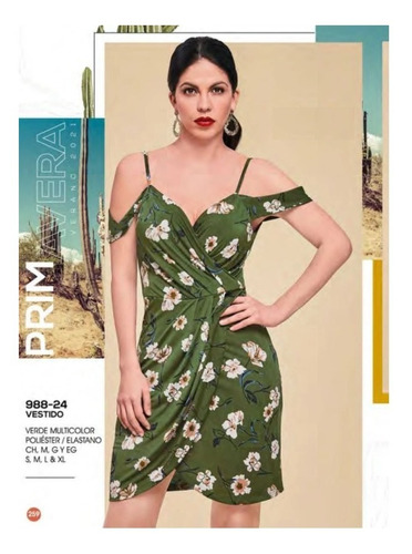 Vestido Cklass 988-24 Verde- Outlet/saldos Mchn