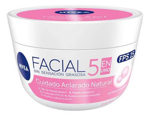 Crema Facial Nivea Cuidado Aclarado Natural 50 Ml