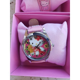 Reloj Diseño De La Gatita Hello Kitty Para Niños Wg60 Cuarzo