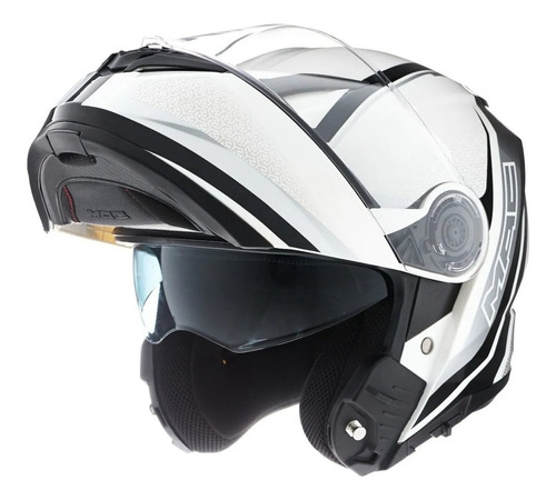 Casco Moto Rebatible Mac 908 Rock Stroke Blanco Talle Xxl