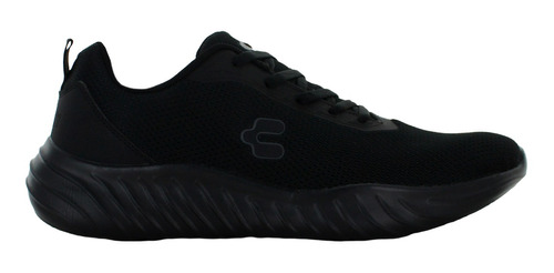 Charly Tenis Comodo Agujeta Tejido Negro Hombre 82071