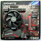 Gigabyte B450m, Amd Ryzen 5 4600g, 16gb Ddr4 Gamer Placa Mae