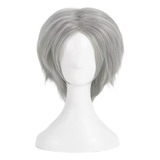 Peruca De Cosplay Game Devil May Cry 5, Cabelo Grisalho Curt