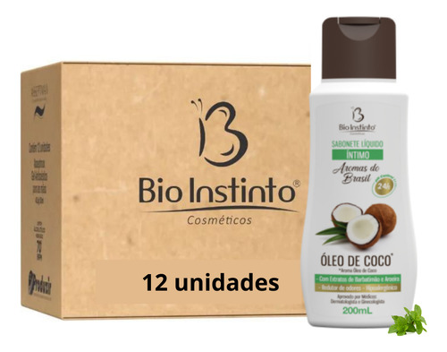 Sabonete Íntimo Óleo De Coco 200ml Atac Bio Instinto 12uni