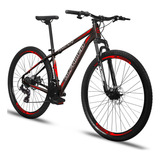 Mountain Bike Alfameq Makan Aro 29 21  24v Freios De Disco Mecânico Câmbios Index Cor Preto/vermelho