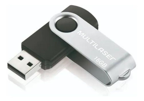 20 Pen Drive 16gb Slim Usb 2.0 Clip Giratório Atacado