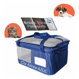 Bolsa Transporte Pet Aéreo Cia Azul Cães E Gatos Millepet