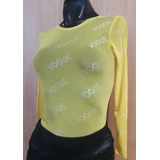 Polera Body Transparencia Manga Larga