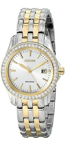 Reloj Citizen Mujeres Ecodrive Silhouette Crystal Con Fecha 