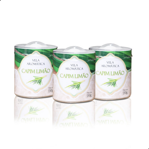 Kit 3 Velas Aromatizadas Perfumadas Decorativas Casa 130g