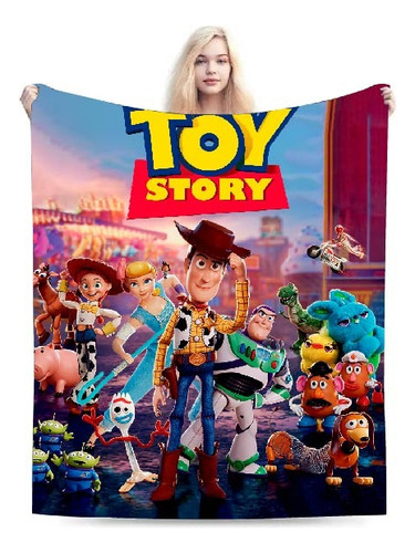 Cobija Toy Story 160cm X 180cm Sencilla Sin Ovejero