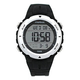 Reloj Mistral Pulsera Hombre Gdx-dau-01 Sumergible Digital Color De La Malla Negro Color Del Bisel Plateado