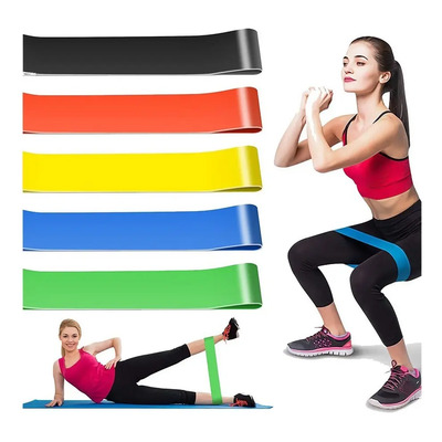 Qn Pacote Com 5 Faixas Elásticas Circulares Para Pilates