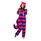 Disfraz Pijama Gato Cheshire Alicia Adultos Damas Unisex B