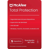 Antivirus Mcafee Total Protection 2024 -  5 Dispo -   1 Año 