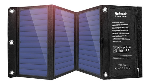 Cargador Solar Portatil De 21 Watts De Salida Nekteck