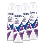 Kit 4 Desodorantes Rexona Motion Sense Active Emotion 150ml