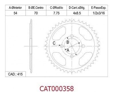 Coronas Zanella 50/70 Sol 4t. 1/2 X 3/16 Z-48 Jwc 000358