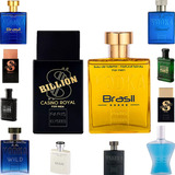 Kit 12 Perfumes Billion Casino Royal Paris Elysees Masculino - Atacado