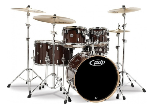 Batería Pdp Concept Maple 6 Cuerpos Bombo 22'' Pdcm2216 Color Cherry Stain