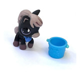 Littlest Pet Shop #523 Caballo Negro Ojos Lágrimas Púrpura