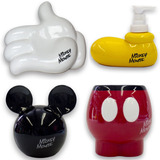 Juego De Baño De Mickey Mouse Disney 4 Piezas Ceramica