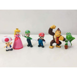 Set De 18 Figuras Muñecas Mario Bros Luigi Yoshi Toad Burro,