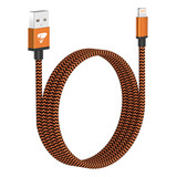 Usb Cable Para iPhone 14 13 12, 1 Metro Carga Rápid Naranja