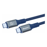Cable Usb 4 Aowzovi Thunderbolt 4, 40 Gbps, Datos, 240 W, Ca