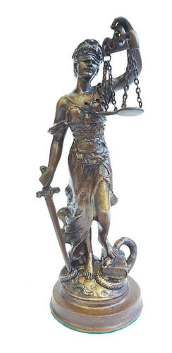 Estatua De La Justicia - Petit Bronce- Ideal Regalo - 23 Cm