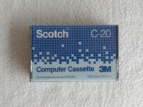 Rara Fita K7 Computer Cassette 3m C-20 Scotch 1984