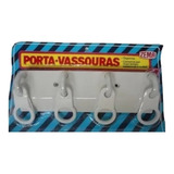 Porta Vassoura Com 4 Ganchos De Plástico Zema/rasul