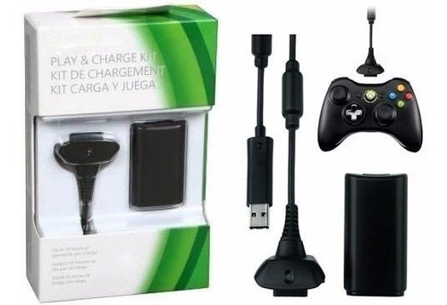 Kit Cargador Cable Xbox 360 Bateria Joystick Super Oferta 