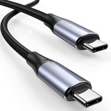 Cable 2 Metros Usb C Thunderbolt 3 100w 4k 60ghz 10gbps Color Negro
