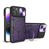 Funda Sliding Camshield Morada Para iPhone 11 Pro Max